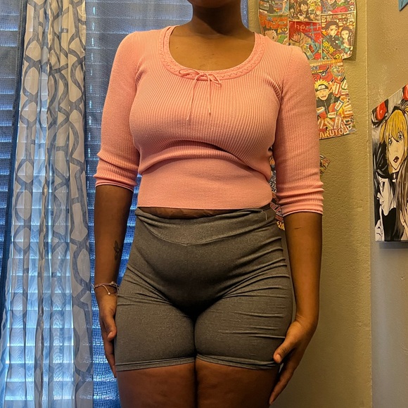 cute pink banana republic fitted shirt - Picture 1 of 5